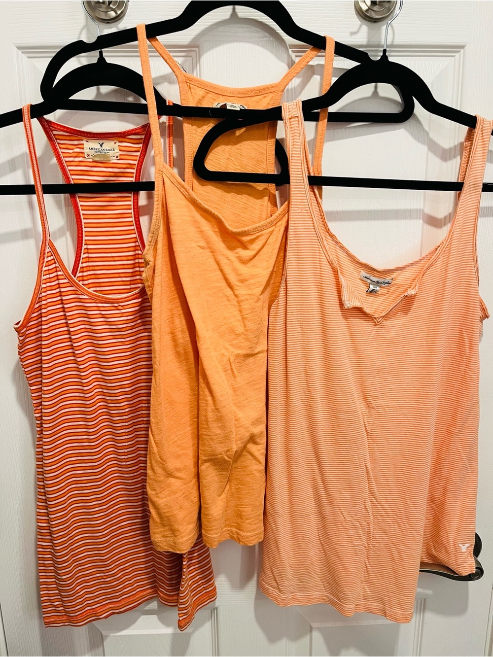 American Eagle Outfitters Orange Tank Top Trio